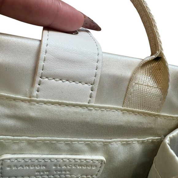Brandon Blackwood White Cream End Systemic Racism ESR Tote Satin - Picture 12 of 12